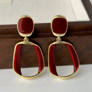 boucles doreilles pendantes carrees clara