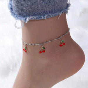 bracelets de cheville cerises angela