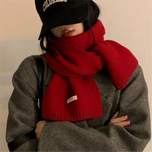 echarpe rouge cerise tamara