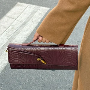 Sac enveloppe rouge cerise NICOLE