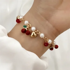 Bracelet à breloques Cerises REBECCA