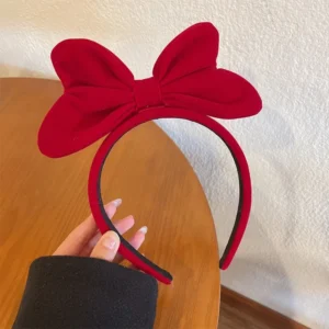 Bandeau rouge Cerise en velours SOURIS