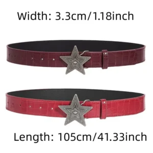 Ceinture en Cuir Style Hip-hop STAR