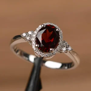 Bague plaquée argent Cerise EMERAUDE