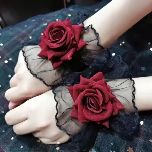 Gants à manches courtes en dentelle LOLITA