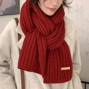 Echarpe tricoté cerise VAHINA