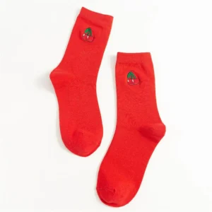 Chaussettes mignonnes cerise CINDY