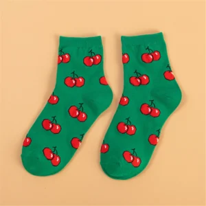 Chaussettes cerises en coton ZAHO